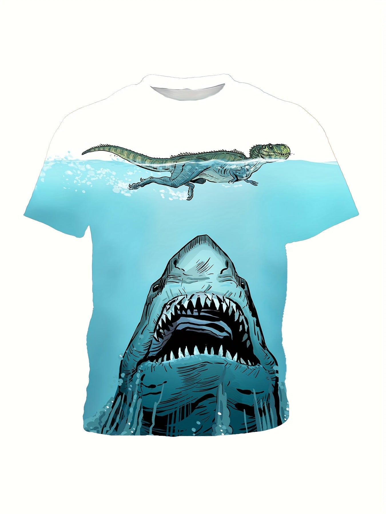 Cool 3D Shark & Dinosaur T-Shirts for Boys – Lightweight Summer Clothes