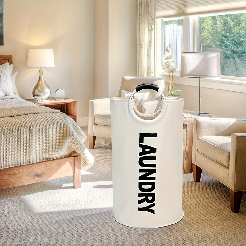 Large Laundry Basket With Foldable Laundry Bag, Independent High Hanger, Foldable Laundry Box, Waterproof Laundry Basket, Of High Quality. The Handle Ring Adopts A Half Ring Design And The Connection Is More Secure And Wear-r