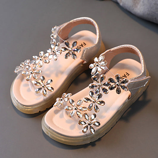 Baby Sandals Princess Sandals 36 Summer Children Toddler Baby Girls Crystal