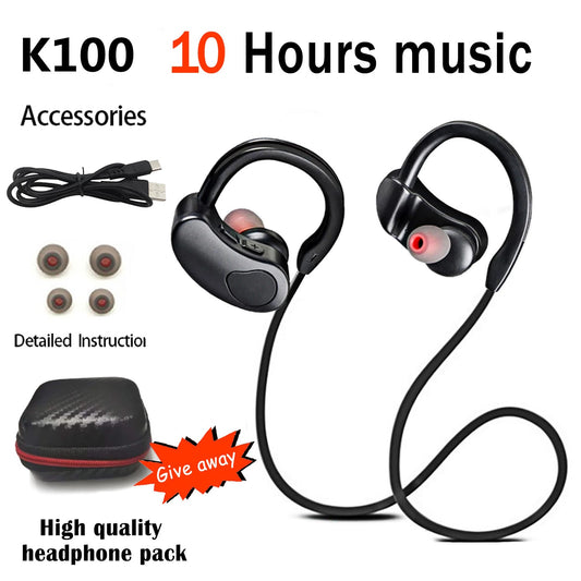 Sports Bluetooth-compatible Earphone Wireless Headphones Stereo