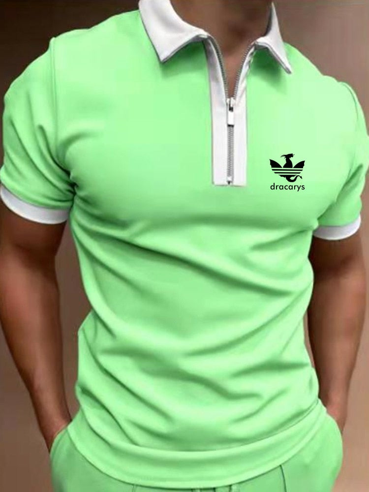 Men Patchwork Polo shirt 2021 Summer Model Tops Short Sleeve Casual Polo shirt