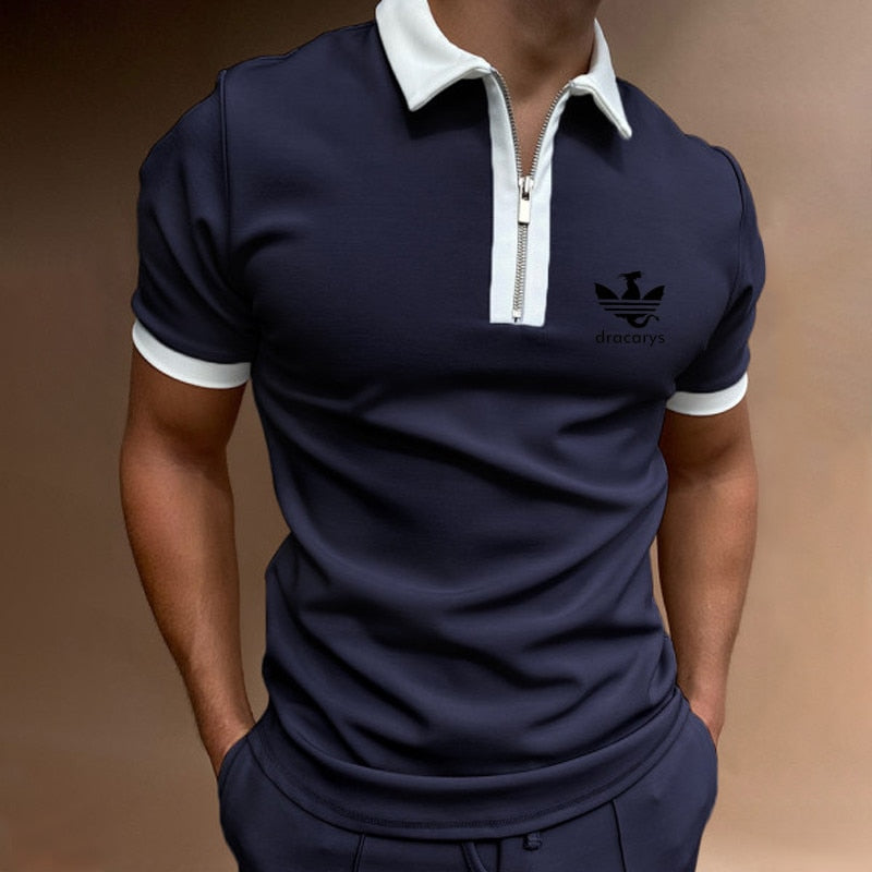 Men Patchwork Polo shirt 2021 Summer Model Tops Short Sleeve Casual Polo shirt