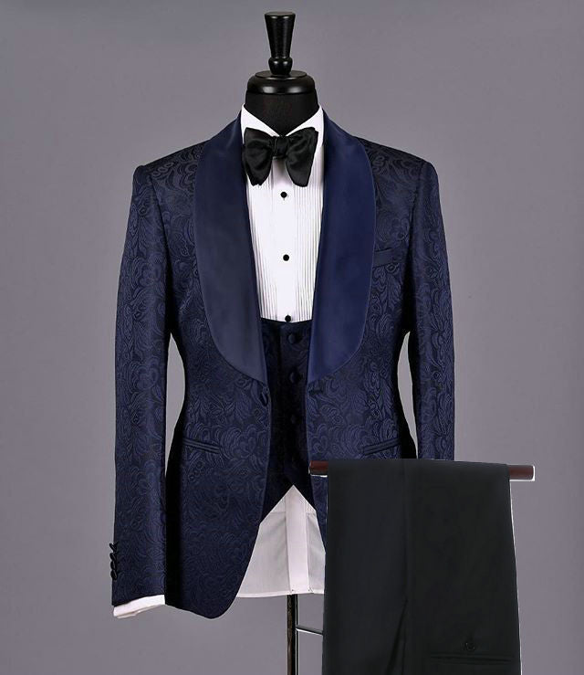 Men's Wedding Suits 2021 Italian Design Custom Made Black Smoking