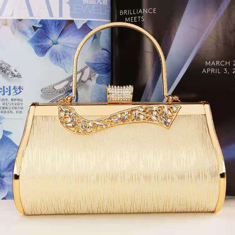 Women Luxury Handbags Diamonds Metal Small Day Clutch Party Evening Dress Evening