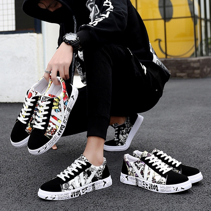 Black Platform Sneakers Casual Vulcanized Shoes 2022 Autumn Plus Size 35-44 Lover Shoes Zapatillas Mujer