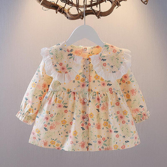 Spring Baby Girl Princess Dress – Long Sleeve Floral Dresses for 1-5 Years