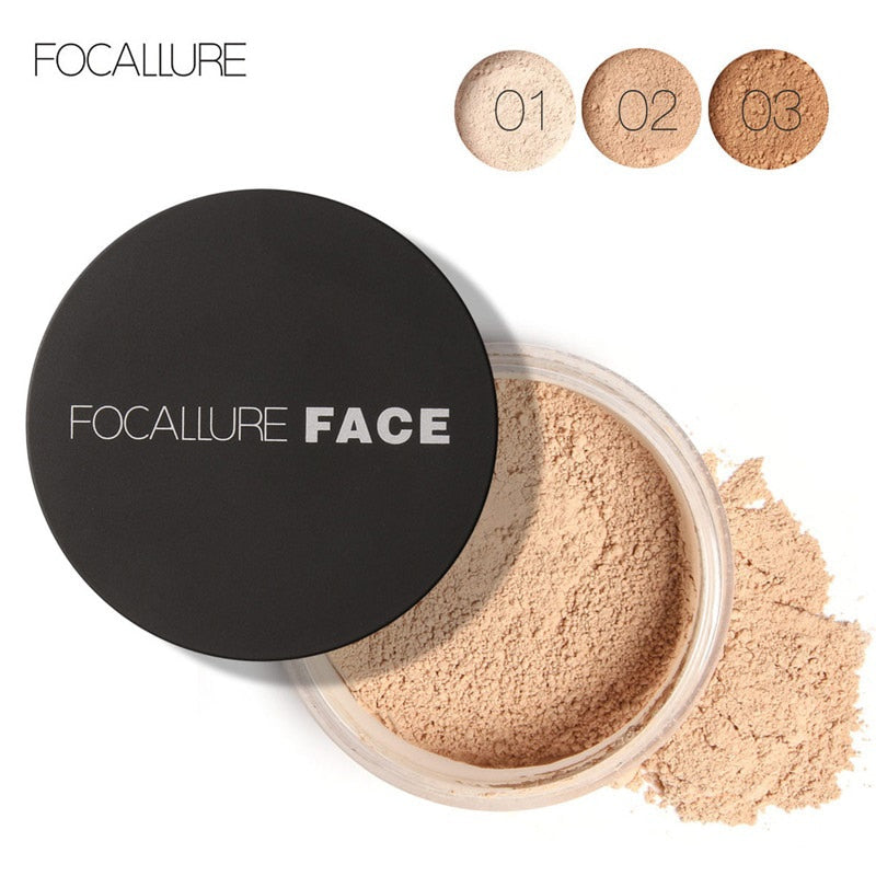 Face Loose Powder Mineral 3 Colors Waterproof Matte Setting Finish Makeup Oil-control