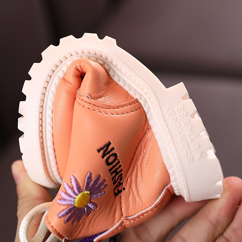 2022 Winter Warm Children Boots Girl Boys Fashion Plush Sneakers Baby Plush Snow Boots Kids