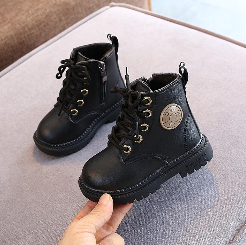 2020 Autumn/Winter Children Boots Boys Girls Leather Martin Boots