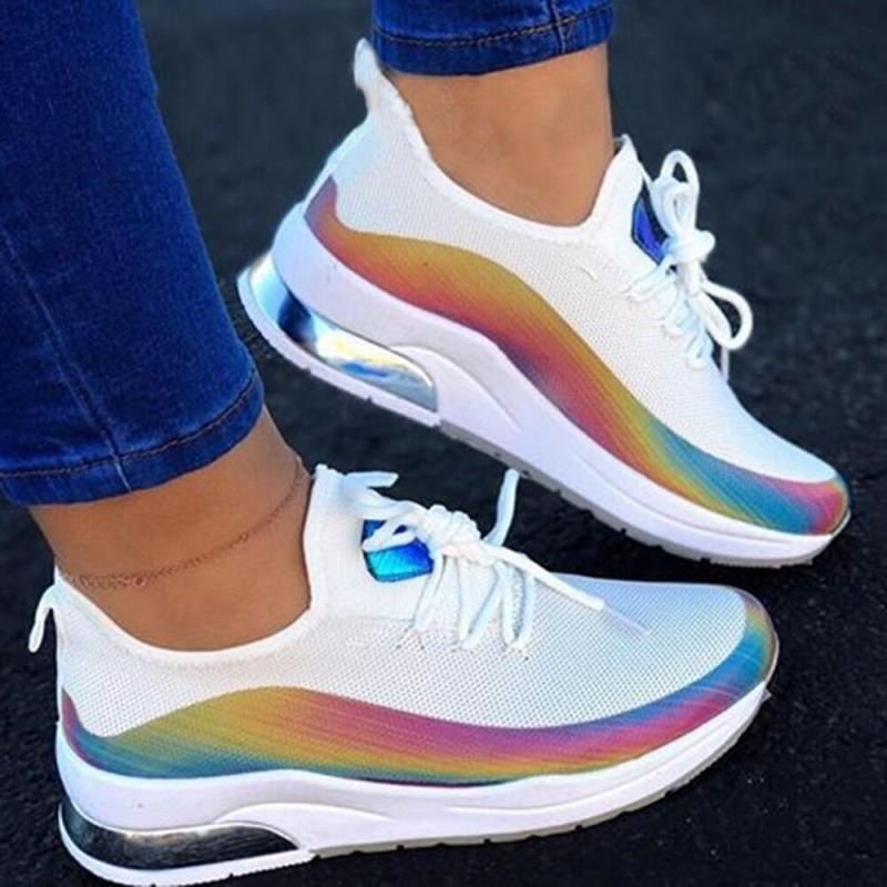 New Sneakers Women Casual Shoes Mesh Air-Cushion Flat Anti-Slip Women Sneakers