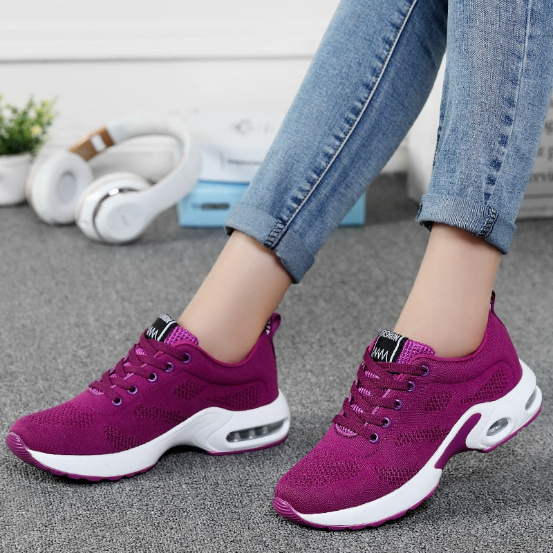 Sneakers Running Shoes Outdoor Sports Shoes Breathable Mesh Comfort Running Shoes Air Cushion Lace Up