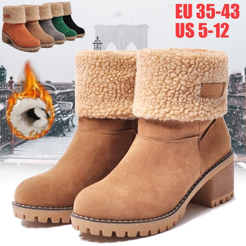 2025 Women’s Platform Winter Snow Boots – Warm & Stylish Ladies’ Boots