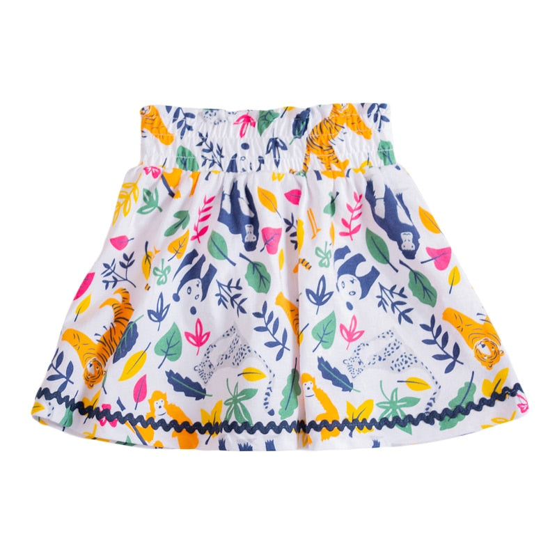 Little maven 2022 Blue Cloud Skirt Cotton Baby Girls Summer