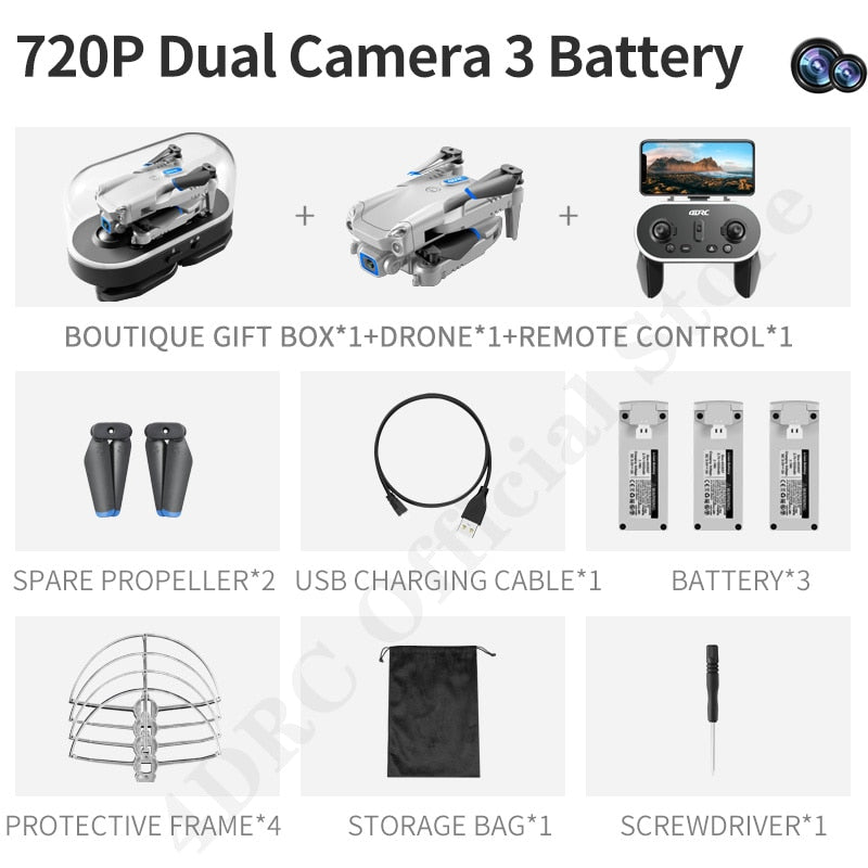 4DRC V20 Drone 4k Profesional HD Dual Camera fpv Drone Height Keep Drones Photography Rc Helicopter Foldable Quadcopter Dron Toy