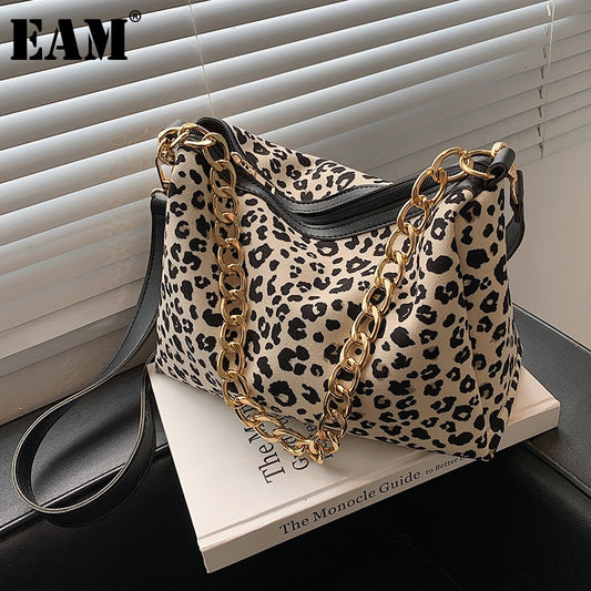 [EAM] Handle Bag Female Wallet Retro PU Leather Lux Shoulder Bag New  Fashion