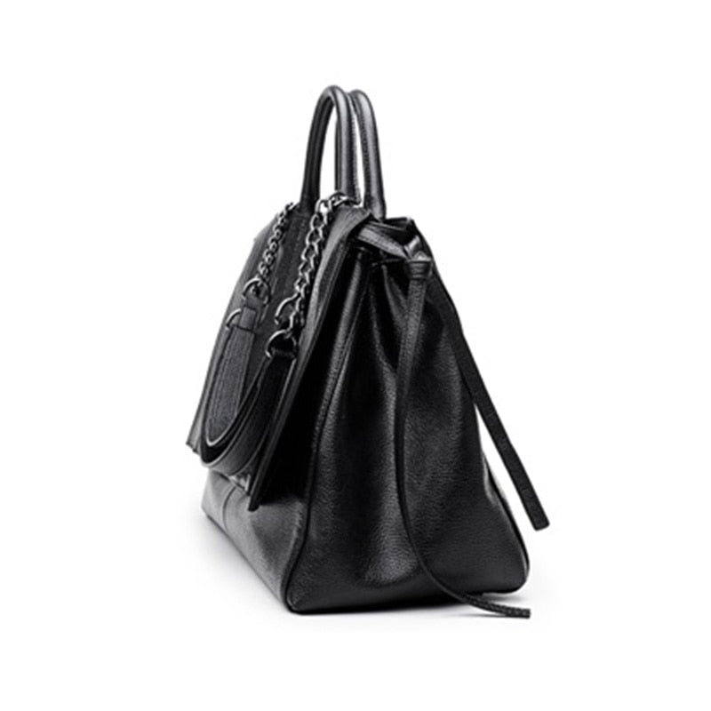 NIGEDU Brand design women handbag luxury Simple crocodile leather handbags Chain Women&#39;s shoulder bag black big Totes bolsas