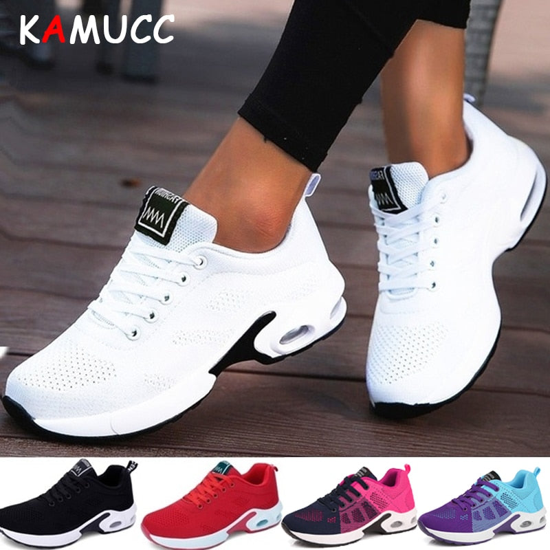 KAMUCC New Platform Ladies Sneakers Breathable Women Casual Shoes Woman Fashion