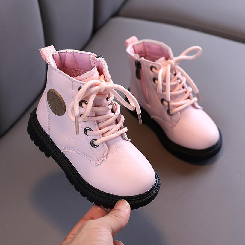 2020 Autumn/Winter Children Boots Boys Girls Leather Martin Boots