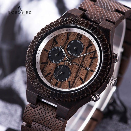 BOBOBIRD Rosewood Wood Watch Men