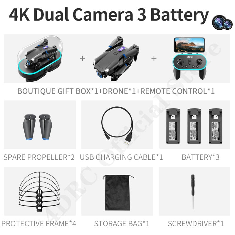 4DRC V20 Drone 4k Profesional HD Dual Camera fpv Drone Height Keep Drones Photography Rc Helicopter Foldable Quadcopter Dron Toy