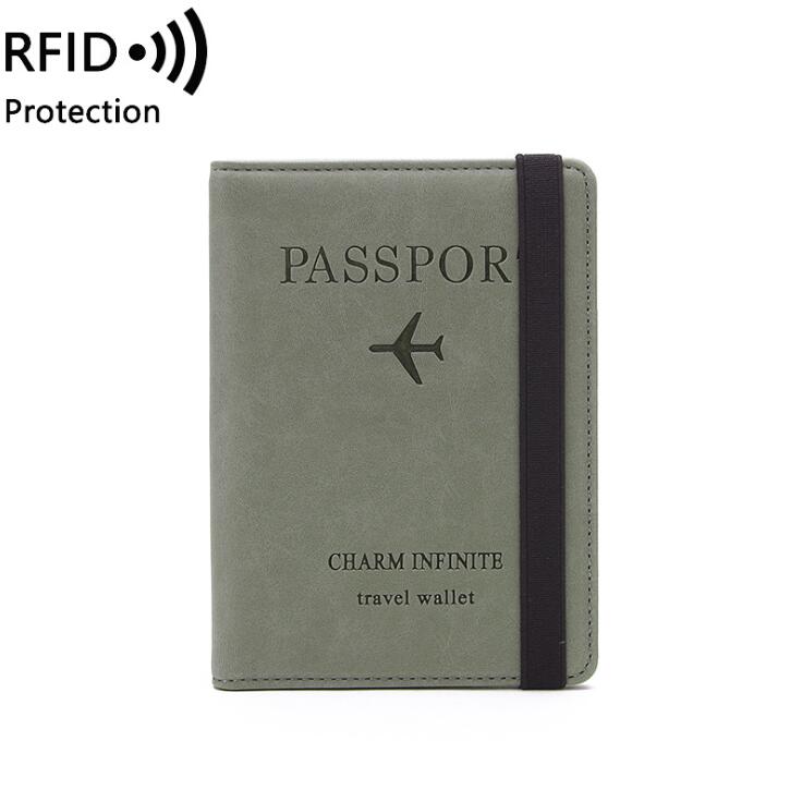 Women Men RFID Vintage Business Passport Covers Holder Multi-Function ID Bank Card