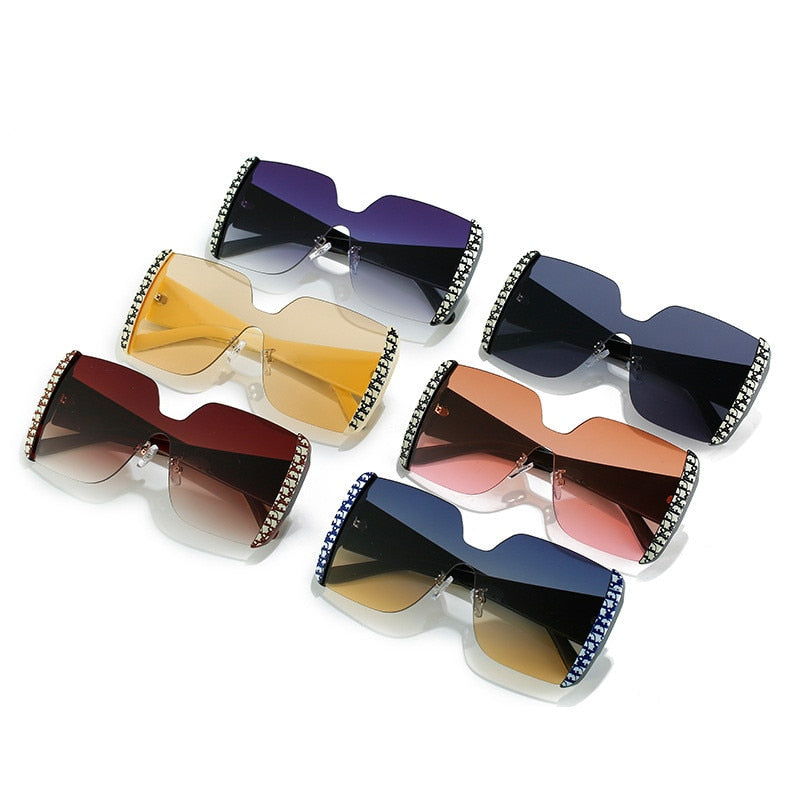 Lunettes de soleil monobloc sans cadre de style nouveau