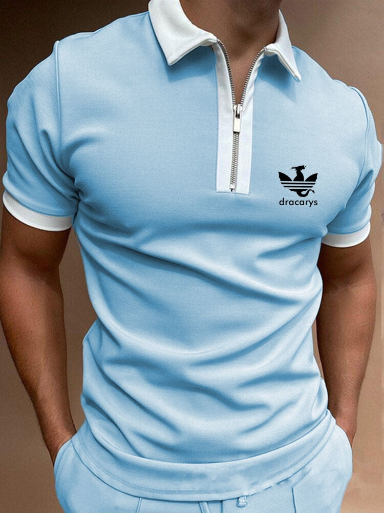 Men Patchwork Polo shirt 2021 Summer Model Tops Short Sleeve Casual Polo shirt