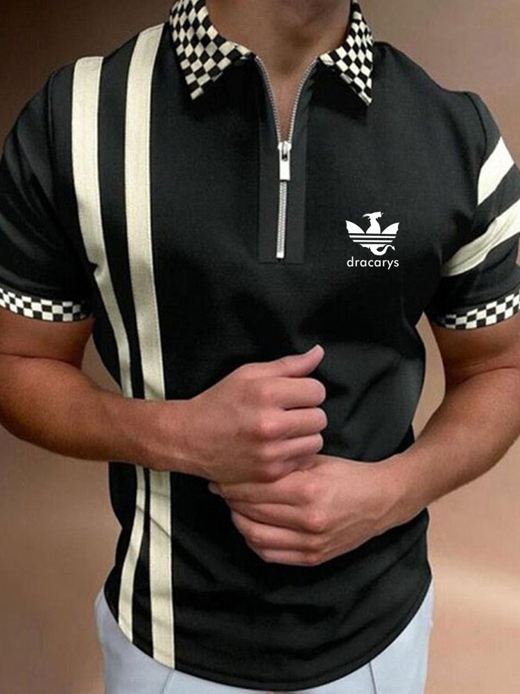 Men Patchwork Polo shirt 2021 Summer Model Tops Short Sleeve Casual Polo shirt