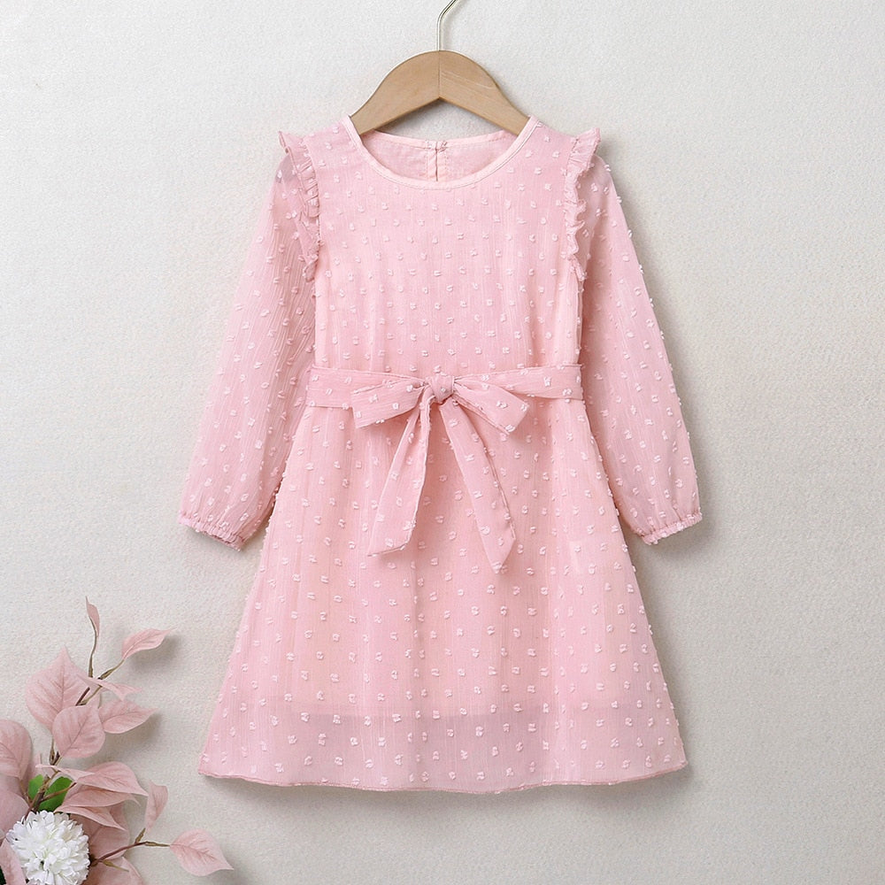 Girls Plaid Patched Pockets Irregular Dress Spring Autumn Toddler Kid Long Sleeve Casual A-line Princess Dress Children Clothing