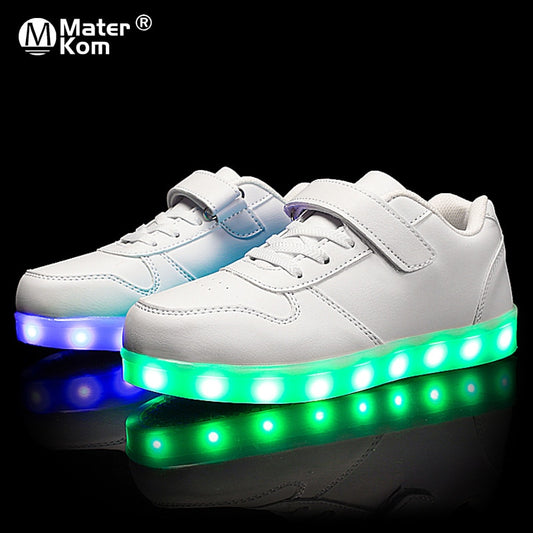 Size 25-37 Children Led Shoes Glowing Sneakers Kid Krasovki