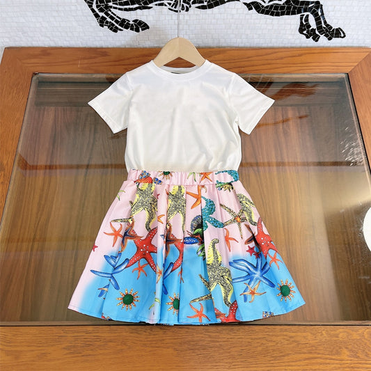 Girls Boutique Outfits Child Summer 2022 New Cotton Kids Short sleeve