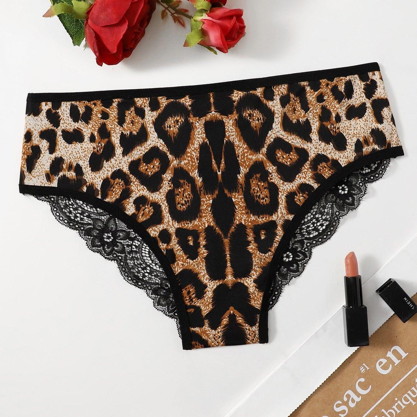 Leopard sensual lingerie woman G-string Briefs Underwear Panties T string