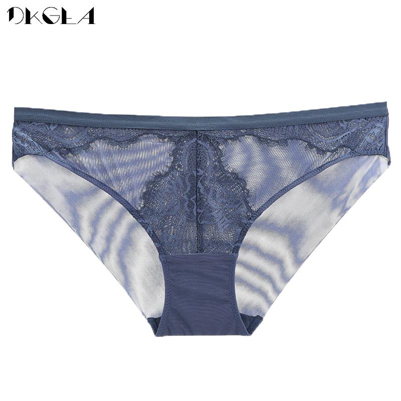 New Sexy Lace Briefs Women Lingerie Transparent Briefs High Quality Intimates Women&#39;s Underpant Low Waist Net Yarn Underwear