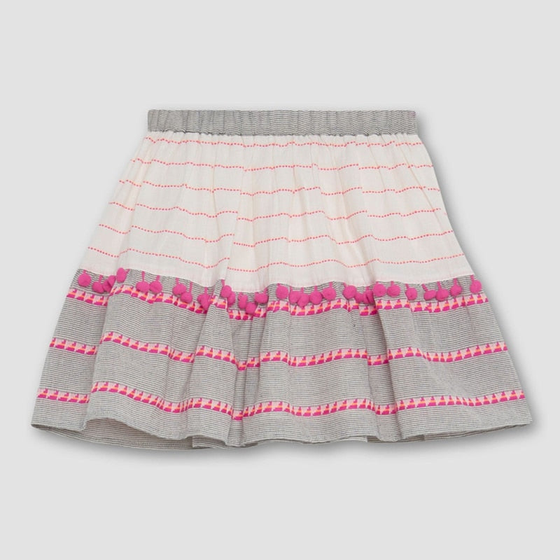 Little maven 2022 Blue Cloud Skirt Cotton Baby Girls Summer