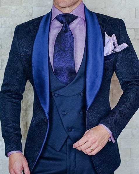 Men's Wedding Suits 2021 Italian Design Custom Made Black Smoking