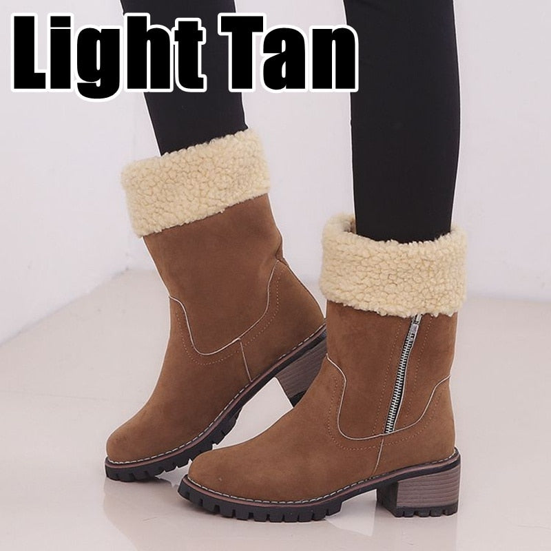 2025 Women’s Platform Winter Snow Boots – Warm & Stylish Ladies’ Boots