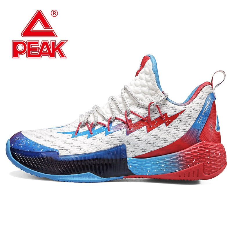 PEAK Men Basketball Shoes Lou Williams Lightning Rebound Sneakers Gym Outdoor Anti-slip Wearable Train Breathable Sports Shoes