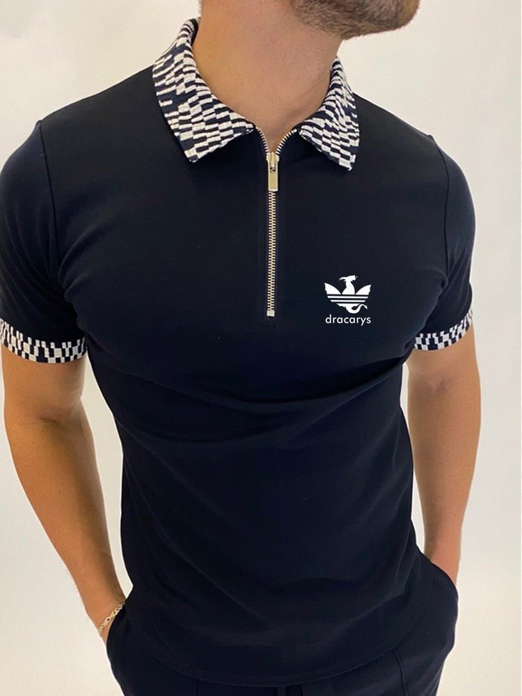 Men Patchwork Polo shirt 2021 Summer Model Tops Short Sleeve Casual Polo shirt