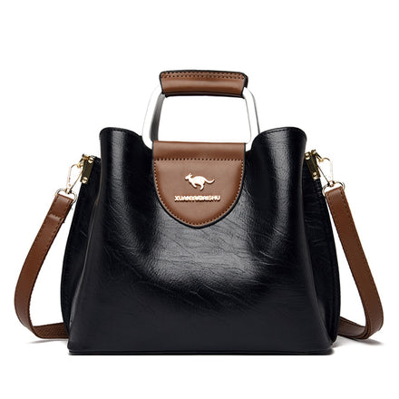 Petit sac fourre-tout en cuir de peau d'huile