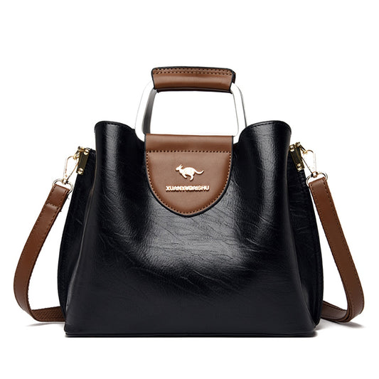 Petit sac fourre-tout en cuir de peau d'huile