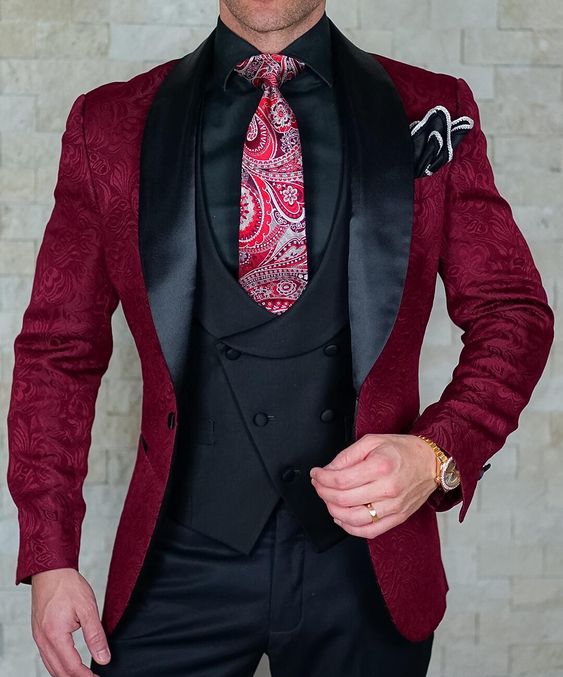 Men's Wedding Suits 2021 Italian Design Custom Made Black Smoking