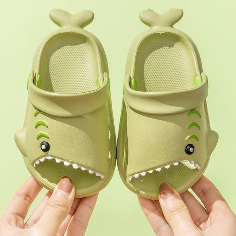 Children Slippers Kids Sandals Cartoon Shark Summer Toddler Boys Girls