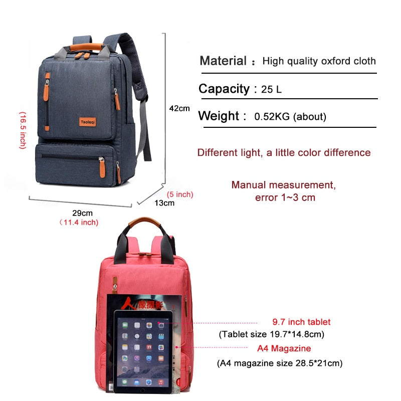 Casual Business Men Computer Backpack Light 15 inch Laptop Bag