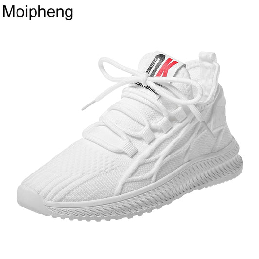 Moipheng Women&#39;s Breathable Mesh Flat Shoes Light Soft Shoes Women Tennis Shoes Female Casual Walking Sneakers Zapatos De Mujer