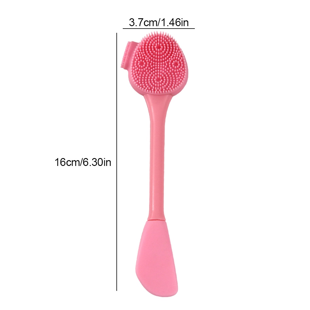 Double Side Silicone Facial Cleanser Brush Soft Hair Face Massage