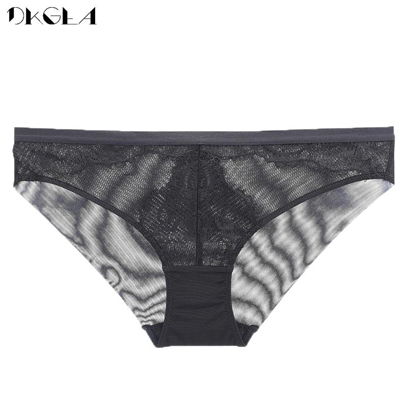 New Sexy Lace Briefs Women Lingerie Transparent Briefs High Quality Intimates Women&#39;s Underpant Low Waist Net Yarn Underwear