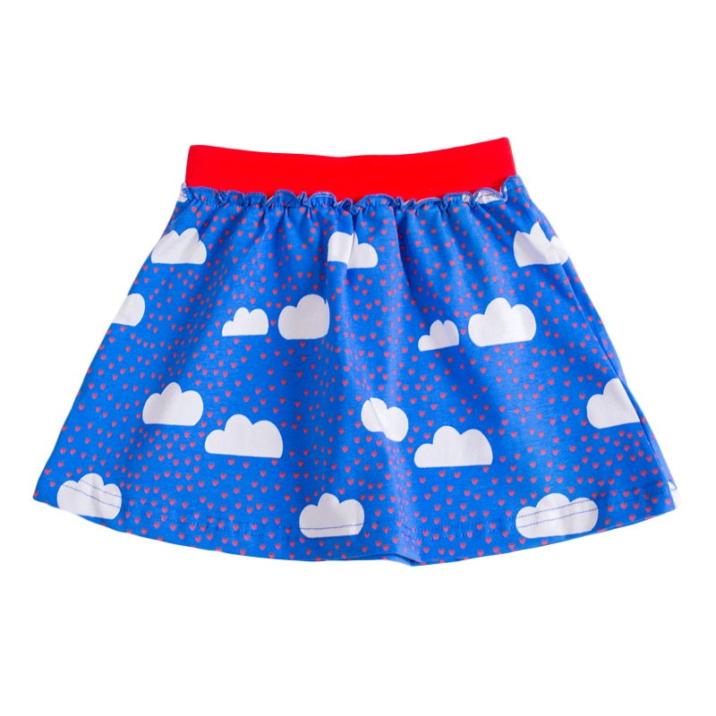 Little maven 2022 Blue Cloud Skirt Cotton Baby Girls Summer