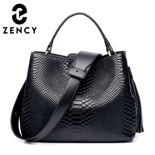 Zency Luxury Women Genuine Leather Handbags 2022 Fashion High Quality