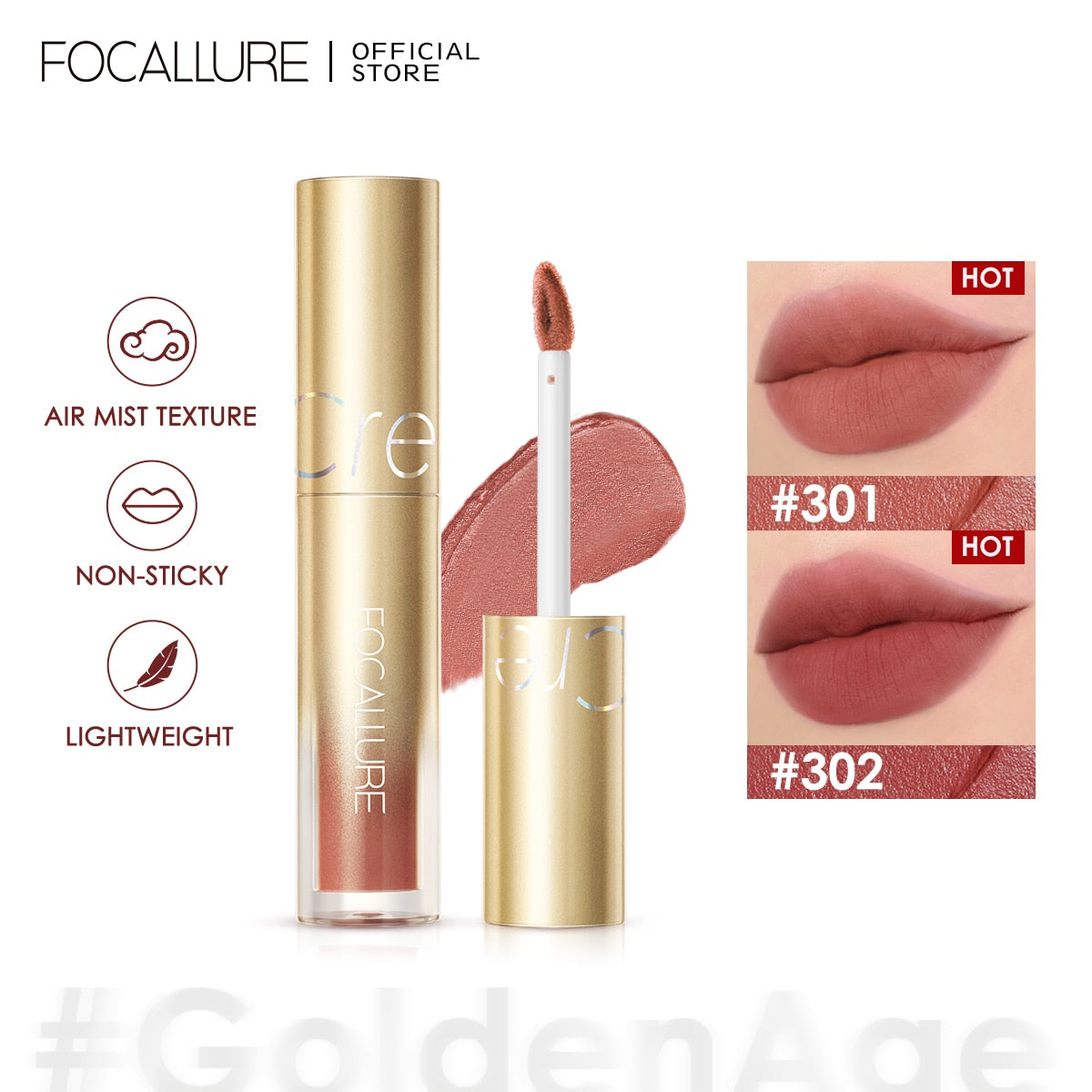 FOCALLURE Silky-Smooth Lip Cream Velvet Matte Lip Glaze Pigment Long Lasting For Lips