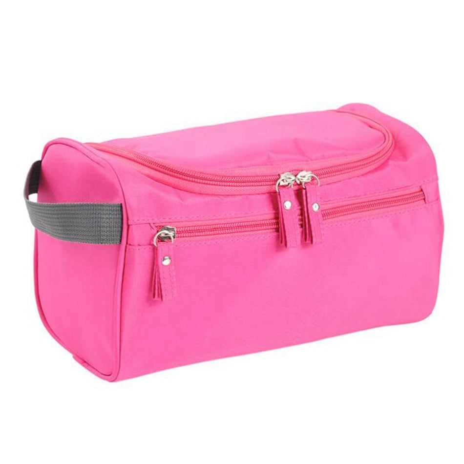 Men Travel Cosmetic Bag Functional Hanging Zipper Makeup Case Necessaries